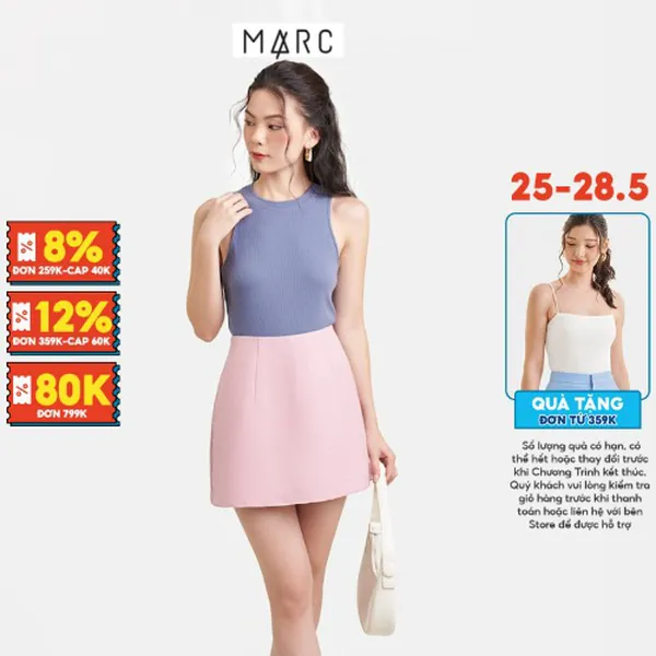 Chân váy chữ A nữ MARC FASHION skort cơ bản 2 túi