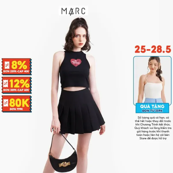 Chân váy mini tennis ngắn nữ MARC FASHION cơ bản xếp ly dáng xòe