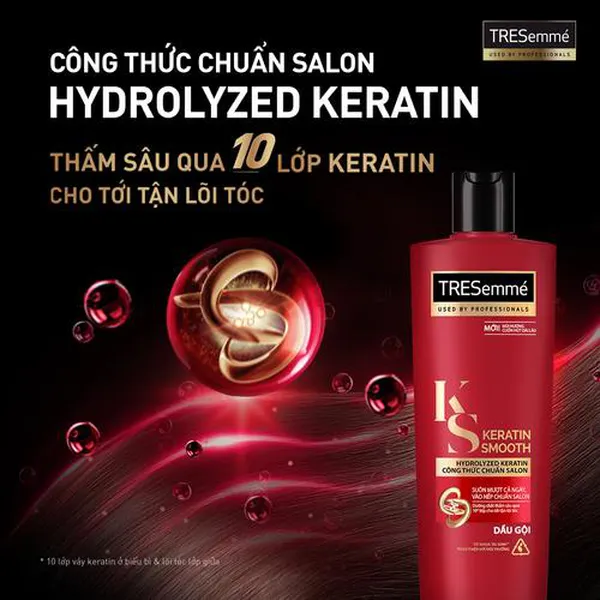 Combo Gội 640g, Xả 620g & Ủ 180ml TRESEMME Keratin Smooth với Dầu Dưỡng tóc Argan & Keratin