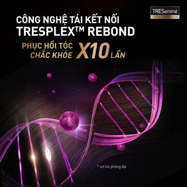 Combo Dầu Gội, Dầu Xả TRESEMME Salon Rebond Cho tóc hư tổn do tạo kiểu Công Nghệ Tái Kết Nối Giúp ngăn gãy rụng tóc 640g, 620g