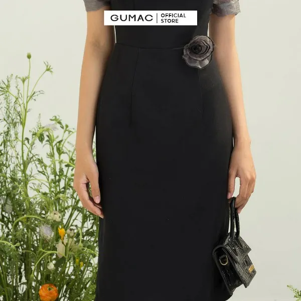 Đầm bút chì đính nơ thời trang nữ GUMAC