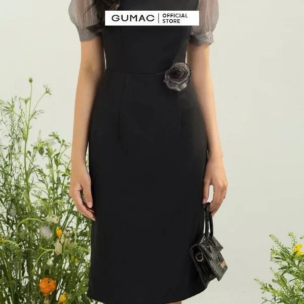 Đầm bút chì đính nơ thời trang nữ GUMAC