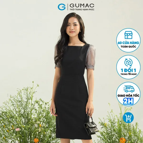Đầm bút chì đính nơ thời trang nữ GUMAC