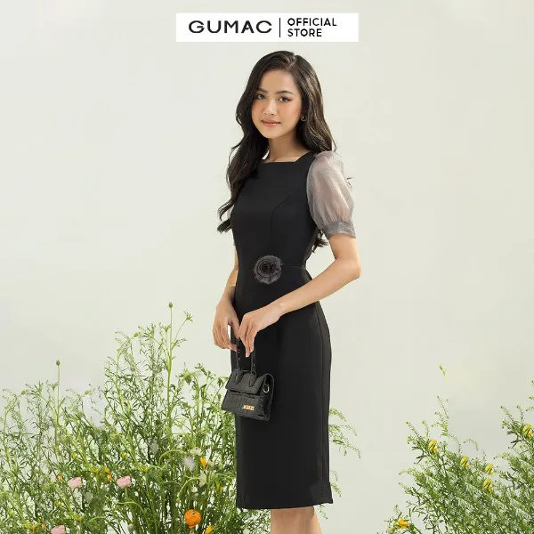 Đầm bút chì đính nơ thời trang nữ GUMAC