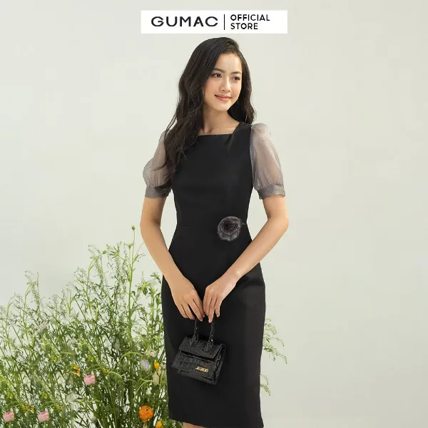 Đầm bút chì đính nơ thời trang nữ GUMAC
