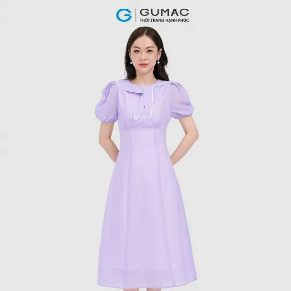 Đầm cổ nơ viền ren thời trang GUMAC