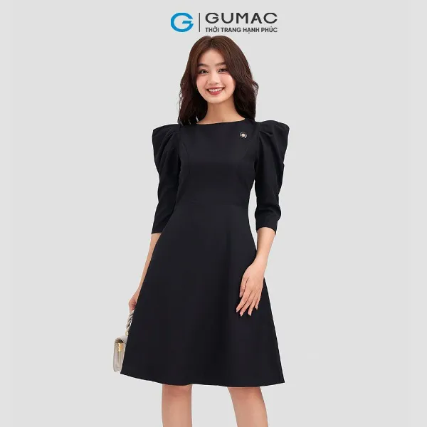 Đầm cổ thuyền tay nhún thời trang GUMAC