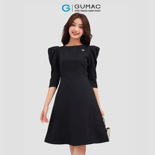 Đầm cổ thuyền tay nhún thời trang GUMAC