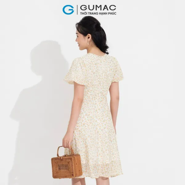 Đầm hoa nơ cổ thời trang GUMAC