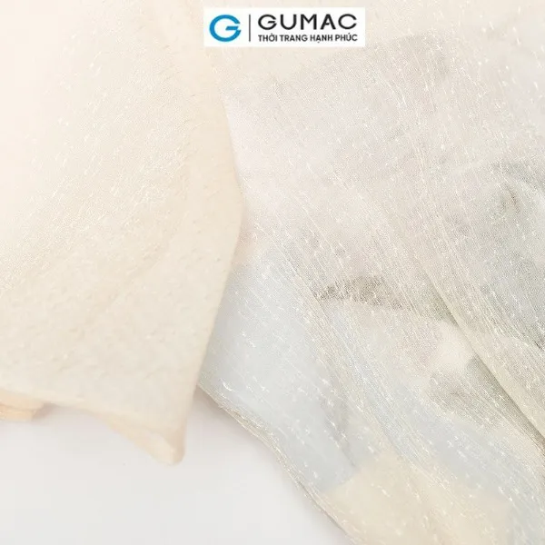Đầm hoa phối vải tay loe GUMAC