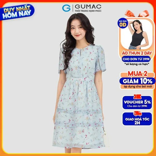 Đầm hoa xếp ly tùng