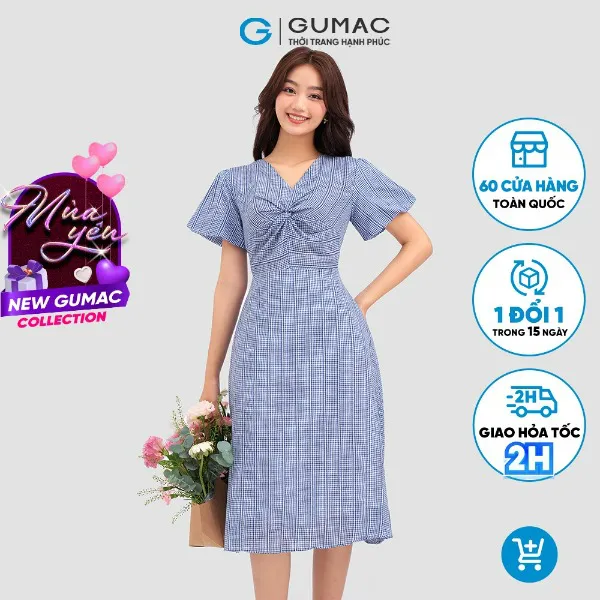 Đầm kiểu xoắn ngực thời trang GUMAC