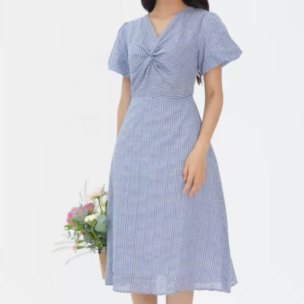 Đầm kiểu xoắn ngực thời trang GUMAC