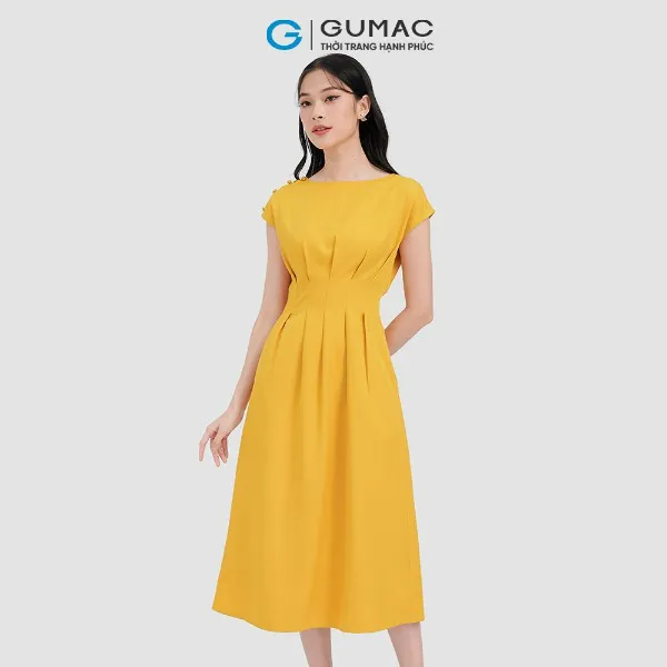 Đầm ly xếp eo