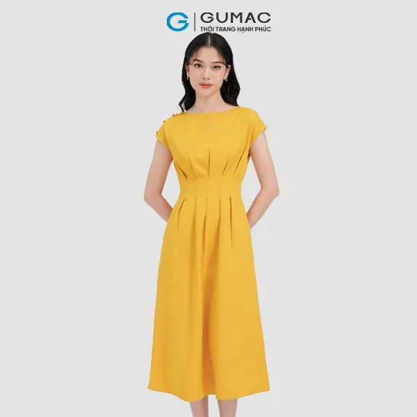 Đầm ly xếp eo