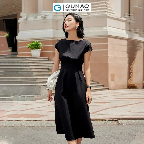 Đầm ly xếp eo