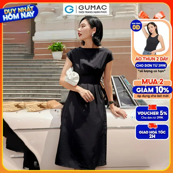 Đầm ly xếp eo