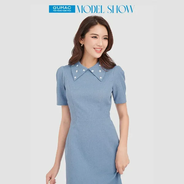 Đầm ôm body nữ đính hoa ren thời trang GUMAC