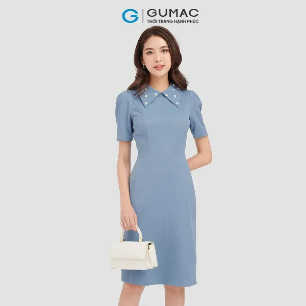 Đầm ôm body nữ đính hoa ren thời trang GUMAC