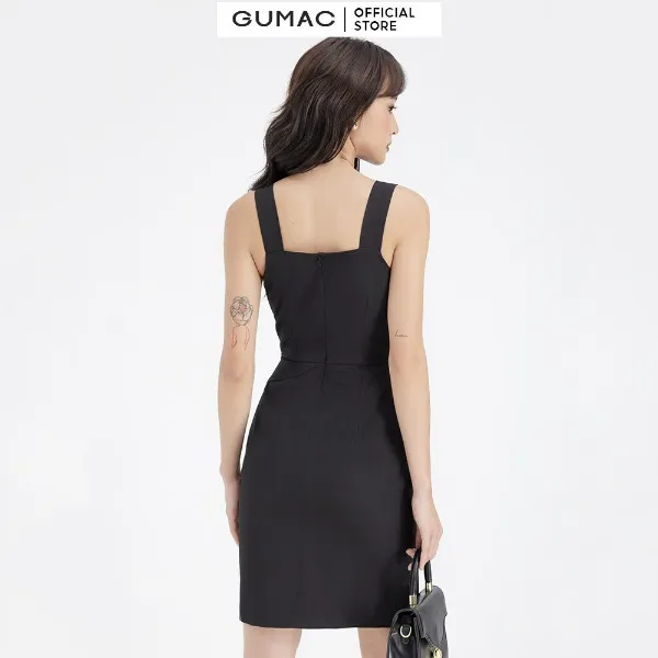 Đầm ôm nữ sát nách xẻ tà GUMAC ôm body quyến rũ