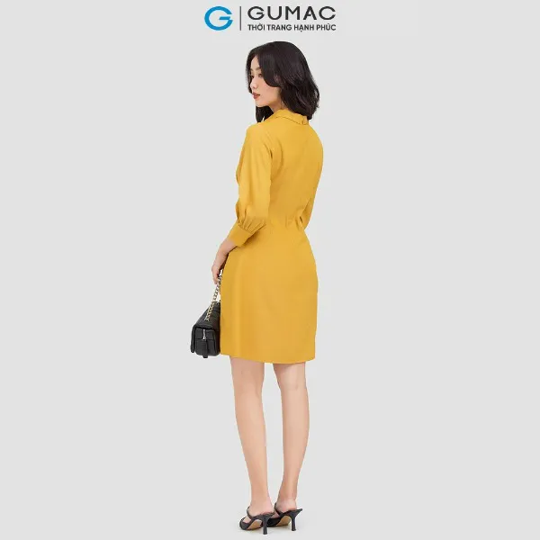 Đầm sơ mi nhún eo thời trang GUMAC