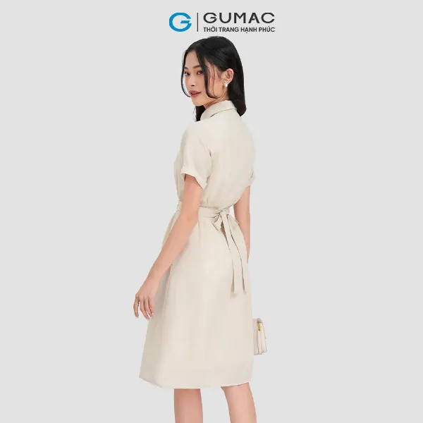 Đầm sơ mi thắt eo thời trang GUMAC