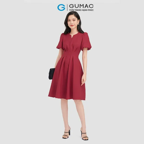 Đầm tay bí chiết ly thời trang GUMAC