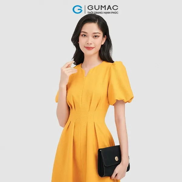 Đầm tay bí chiết ly thời trang GUMAC