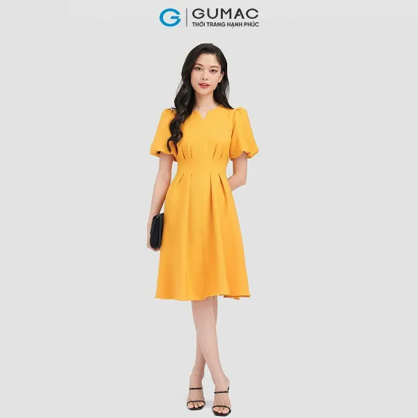 Đầm tay bí chiết ly thời trang GUMAC