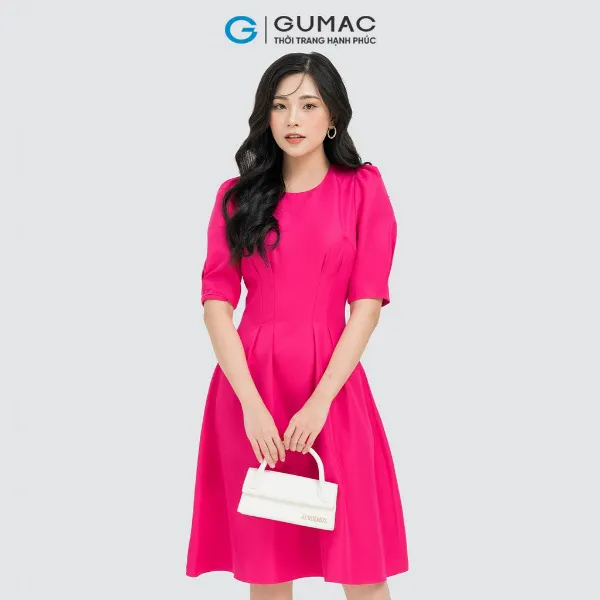 Đầm tay phồng chiết ly GUMAC