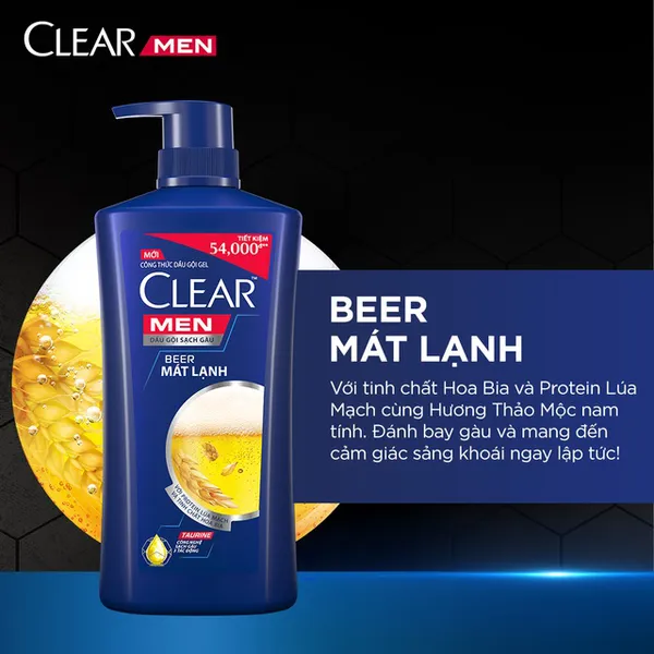 Dầu Gội Đầu cho nam Clear Men đánh bay gàu ngứa và vi khuẩn 630g