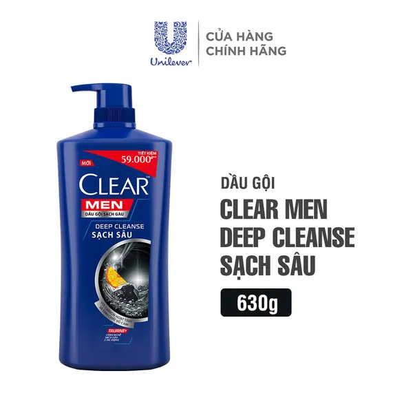Dầu Gội Đầu cho nam Clear Men đánh bay gàu ngứa và vi khuẩn 630g
