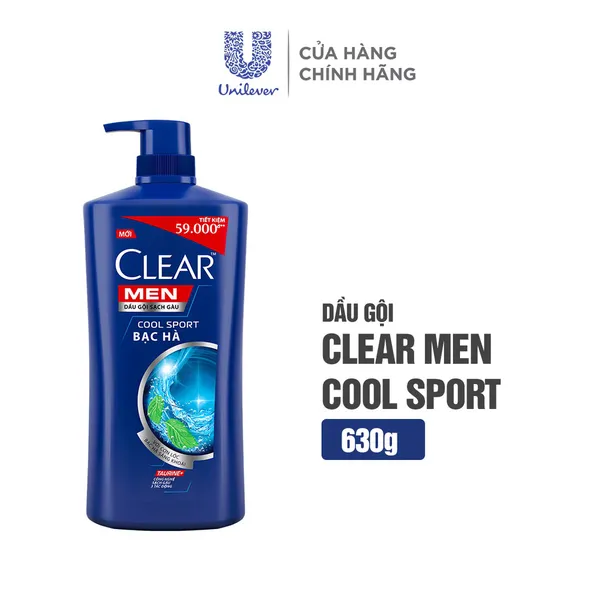 Dầu Gội Đầu cho nam Clear Men đánh bay gàu ngứa và vi khuẩn 630g