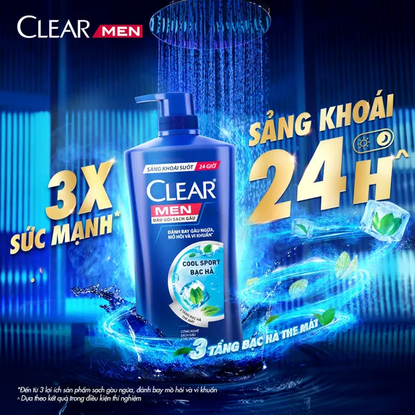 Dầu Gội Đầu Clear Men Deep Cleanse Than Hoạt Tính 900g