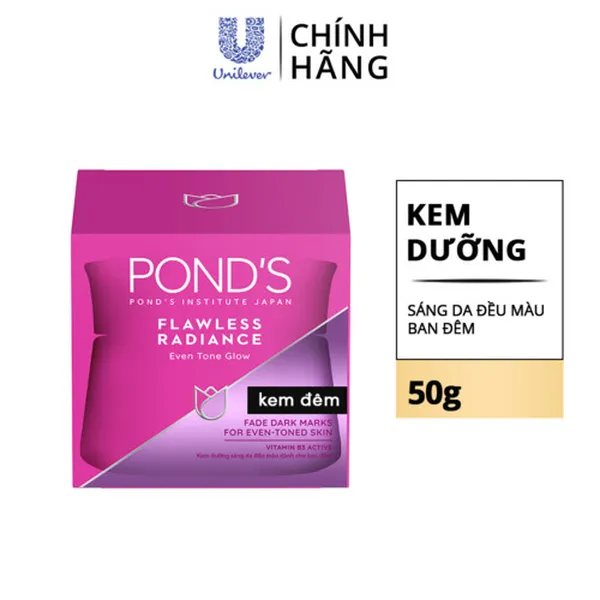 Kem Dưỡng Trắng Cao Cấp Ban Đêm Pond's Flawless Radiance Derma+ Night Cream (50g)