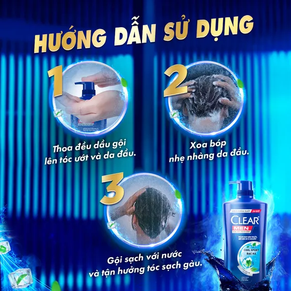 Dầu Gội Đầu Clear Men Deep Cleanse Than Hoạt Tính 900g