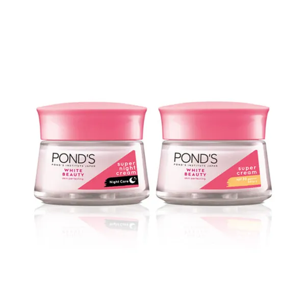 Combo Kem Dưỡng Da Pond's White Beauty Trắng Mịn Không Tỳ Vết Ngày Và Đêm (50g x 2)