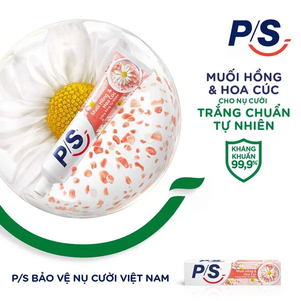 Bộ 3 Kem đánh răng P/S Muối Hồng & Hoa Cúc 230g/hộp
