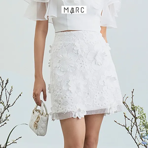 Váy ren nữ MARC FASHION hoa 3D mini form A