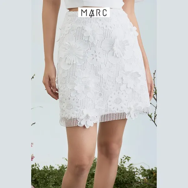 Váy ren nữ MARC FASHION hoa 3D mini form A