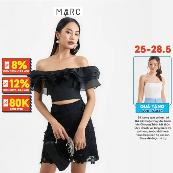 Váy ren nữ MARC FASHION hoa 3D mini form A