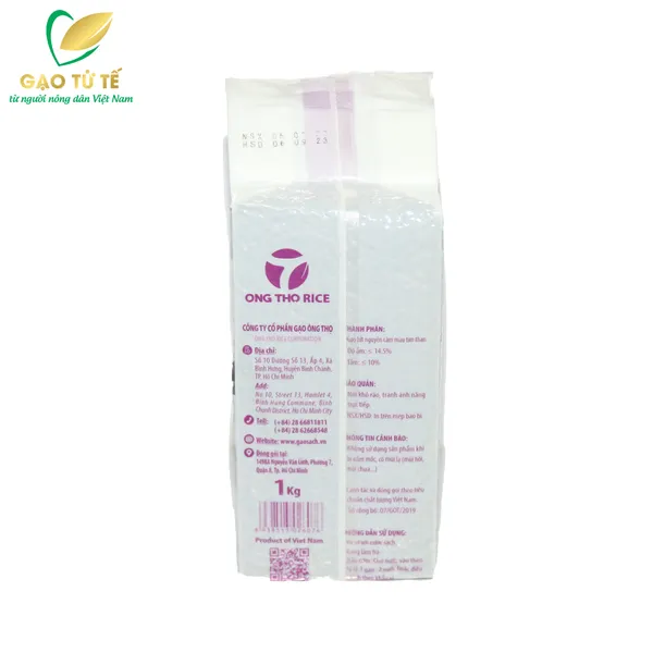 GẠO ÔNG THỌ - GẠO LỨT TÍM THAN - TÚI 1KG
