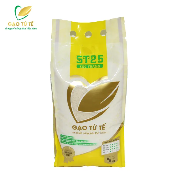 GẠO TỬ TẾ - ST 25 - TÚI 5KG