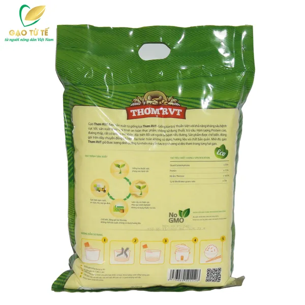 GẠO THƠM RVT - TÚI 5KG