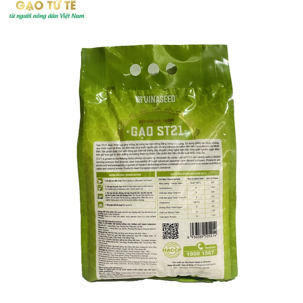 GẠO ST21 VINASEED TÚI 5KG