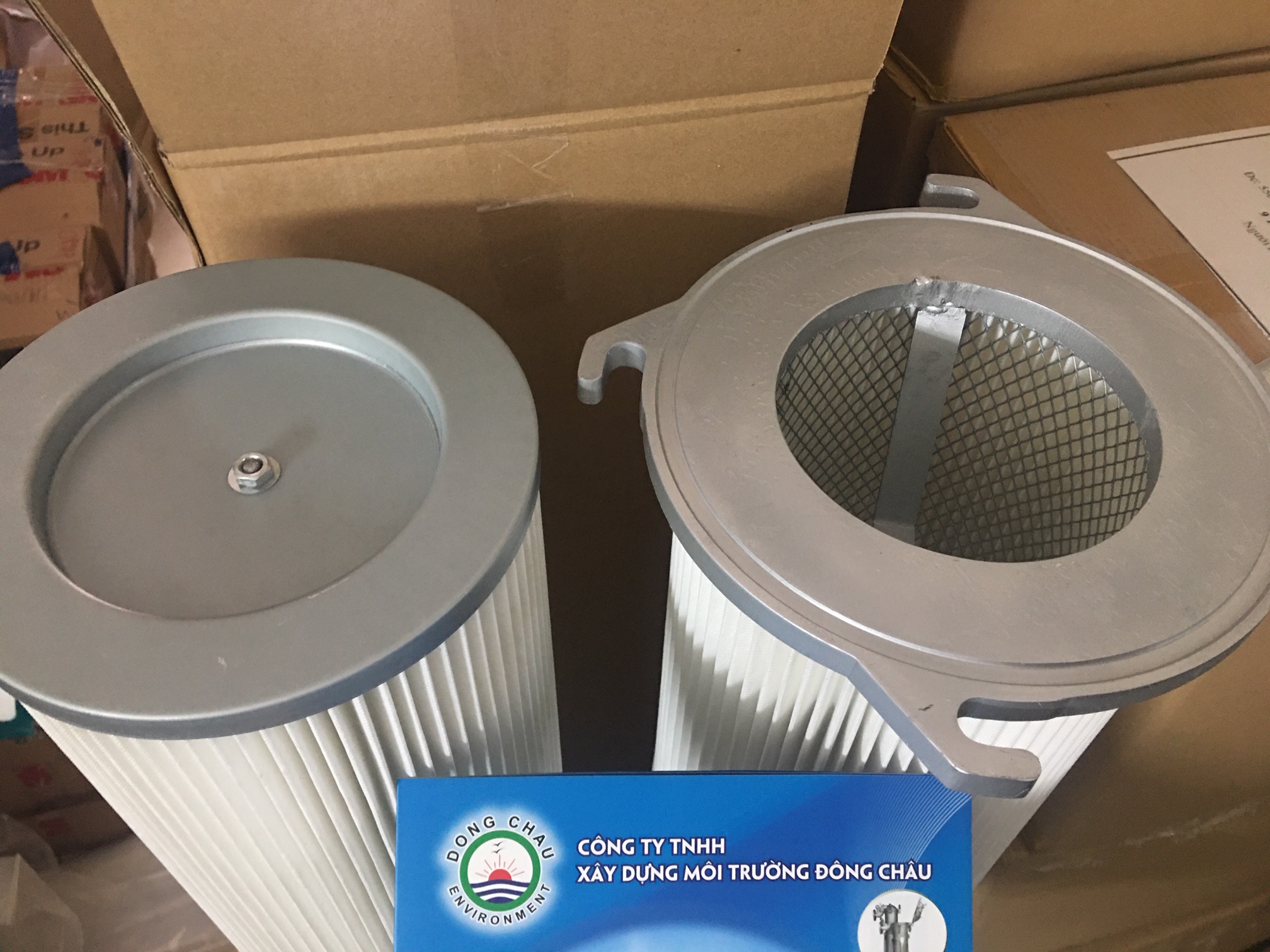 4 Ngàm Phin lõi lọc bụi khí giấy PE dùng trong nhà máy sản xuất