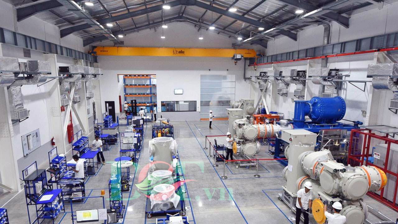 khu vực lắp hepa trong nhà máy ABB