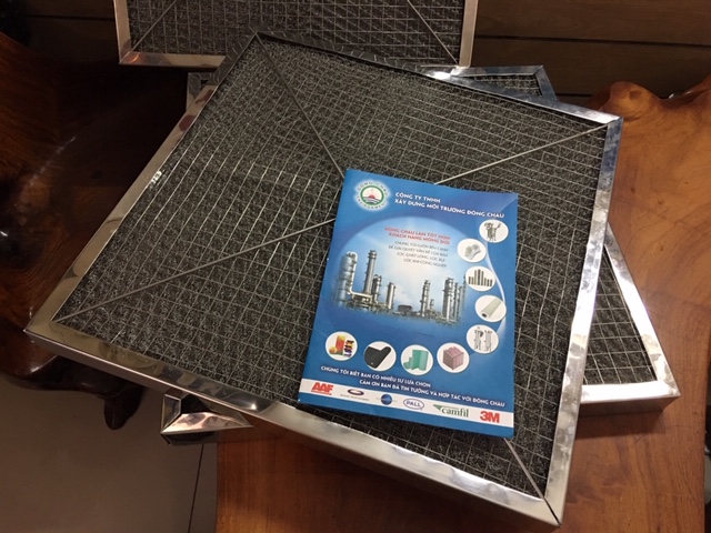 Khung lọc khí lưới inox bùi nhùi lọc hơi dầu chịu nhiệt độ cao