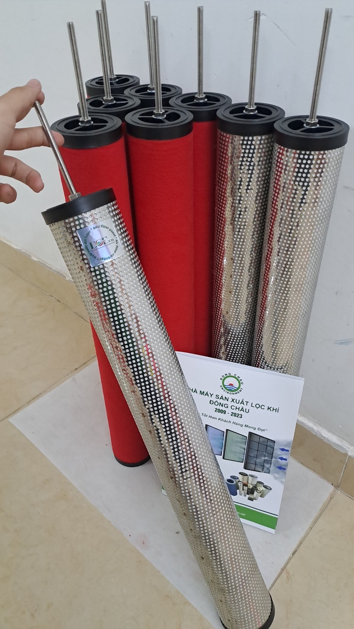 sản xuất số lượng lõi lọc hơi đường ống nén khí