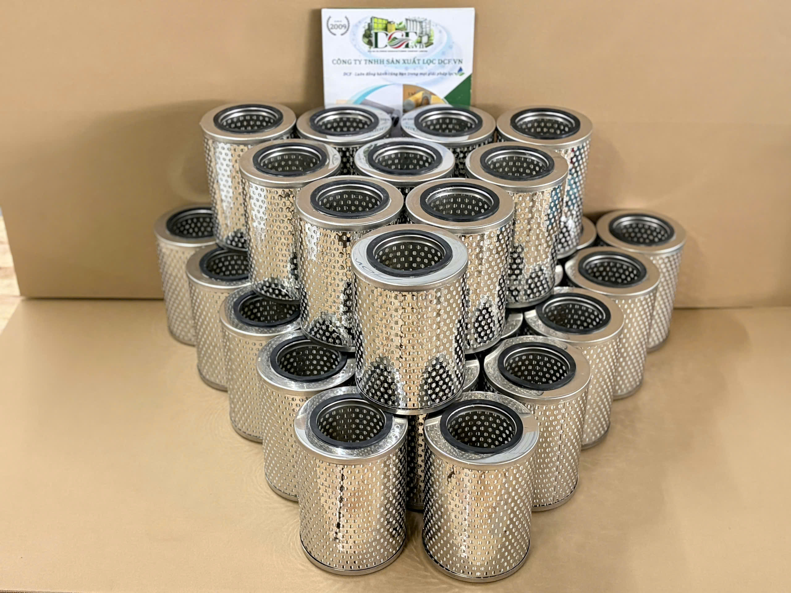Lõi Lọc Xăng DCF.vn Inox 304 Cellulose 19–30 Micron
